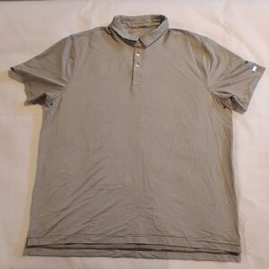 Nike Golf Dri-FIT Polo Shirt Men XL Black White Striped Short Sleeve